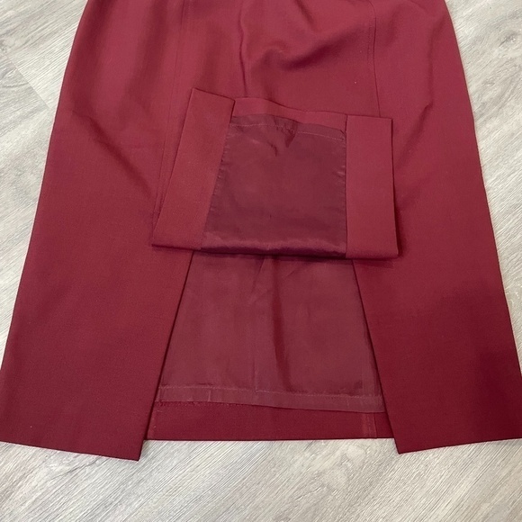 Ann Taylor LOFT Maroon Pencil Skirt - Picture 4 of 6